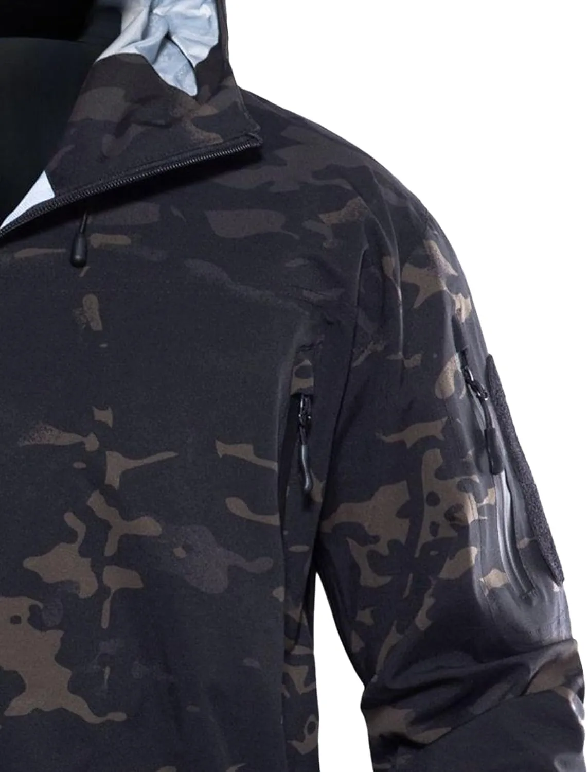 JEShifangjiusu Men'S Zipper Windbreaker Jacket Lightweight Water-Resistant Windbreakers Outdoor Waterproof Hooded Raincoat