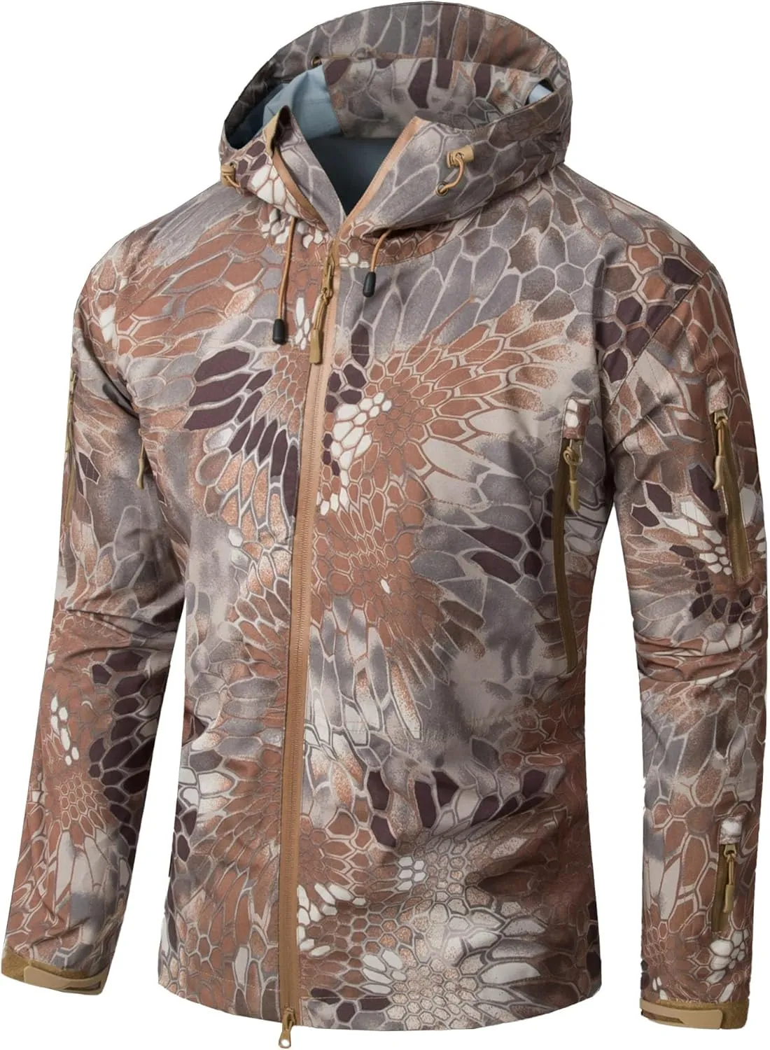 JEShifangjiusu Men'S Zipper Windbreaker Jacket Lightweight Water-Resistant Windbreakers Outdoor Waterproof Hooded Raincoat