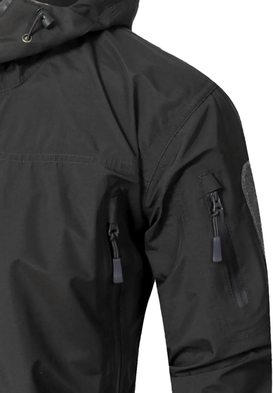 JEShifangjiusu Men'S Zipper Windbreaker Jacket Lightweight Water-Resistant Windbreakers Outdoor Waterproof Hooded Raincoat