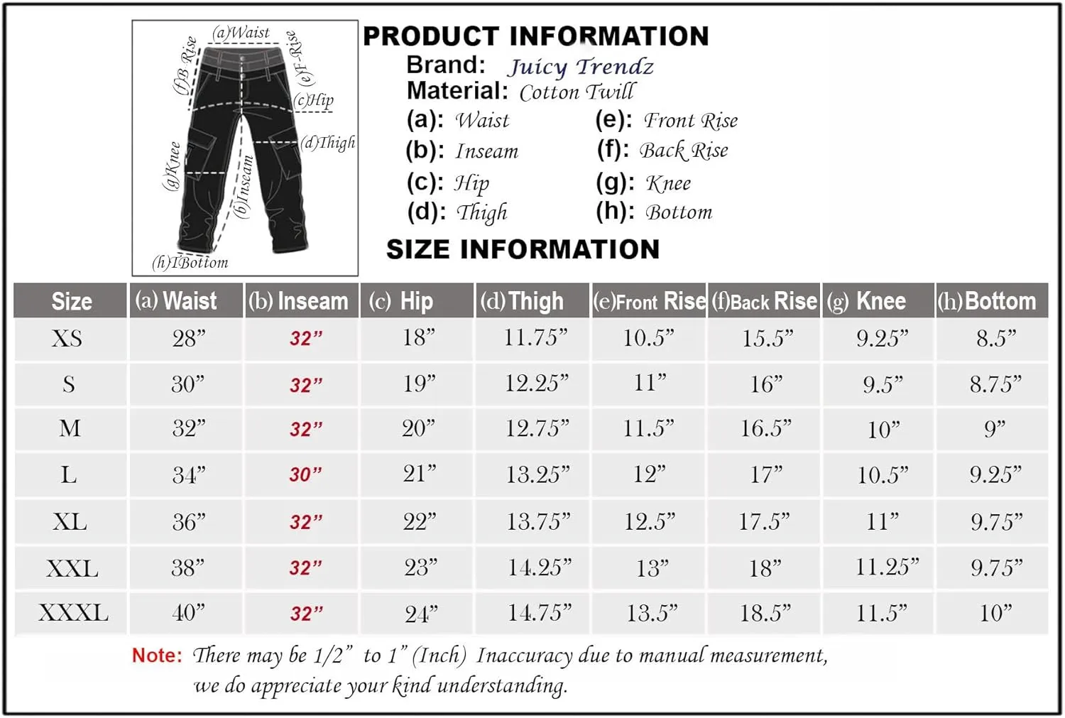 Juicy Trendz Women's Cargo Pants – High-Waist, Multi-Pocket, Adjustable Strap, Lightweight, Casual & Outdoor Wear Trouser
