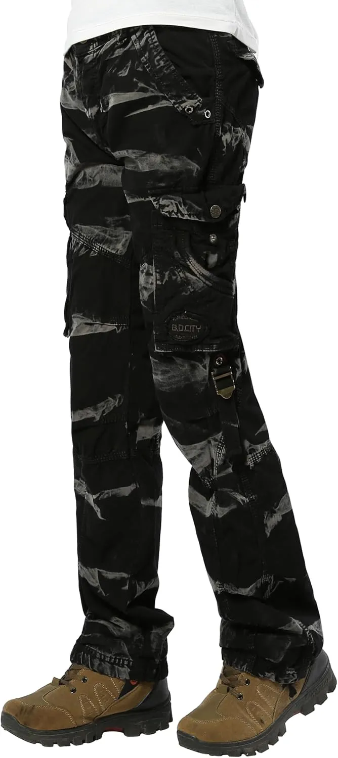 Juicy Trendz Women's Cargo Pants – High-Waist, Multi-Pocket, Adjustable Strap, Lightweight, Casual & Outdoor Wear Trouser