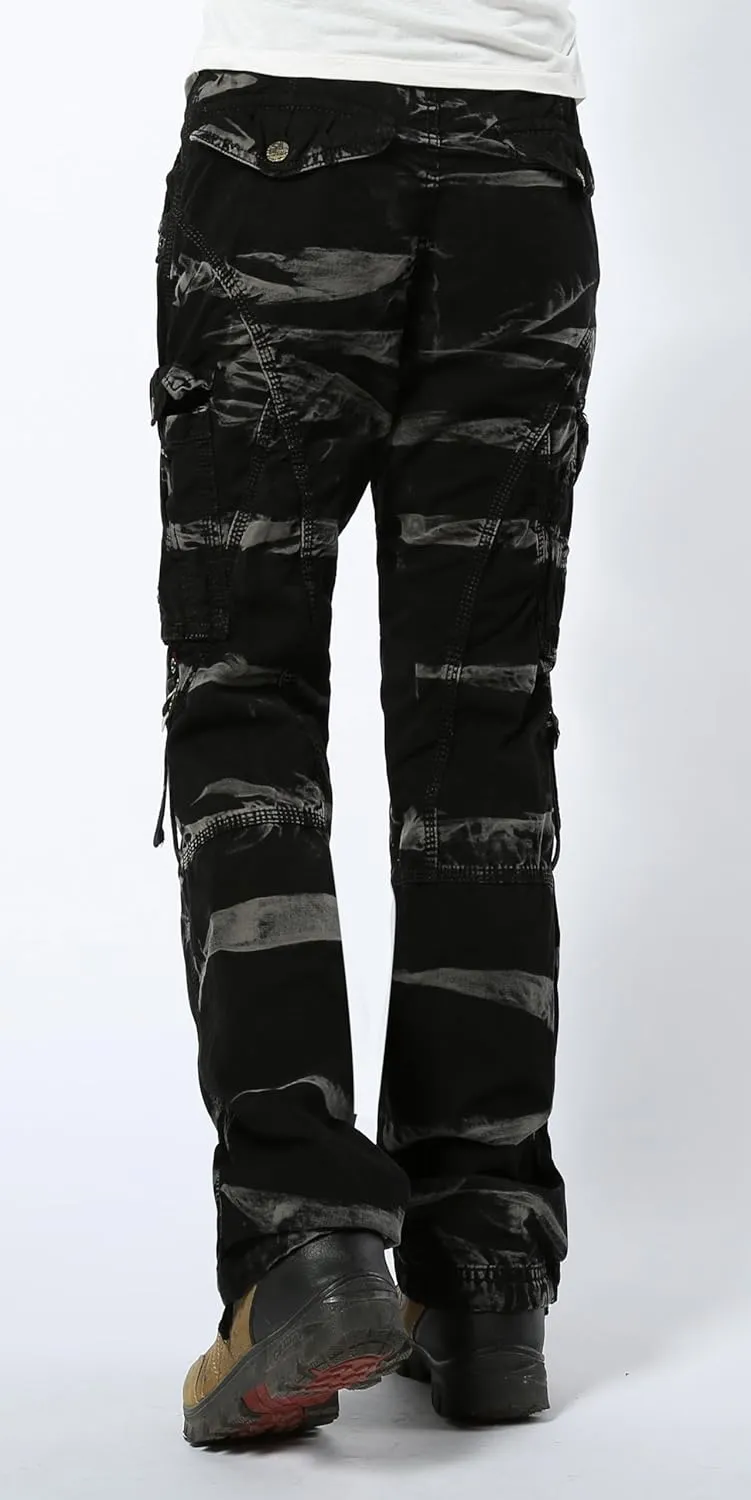 Juicy Trendz Women's Cargo Pants – High-Waist, Multi-Pocket, Adjustable Strap, Lightweight, Casual & Outdoor Wear Trouser