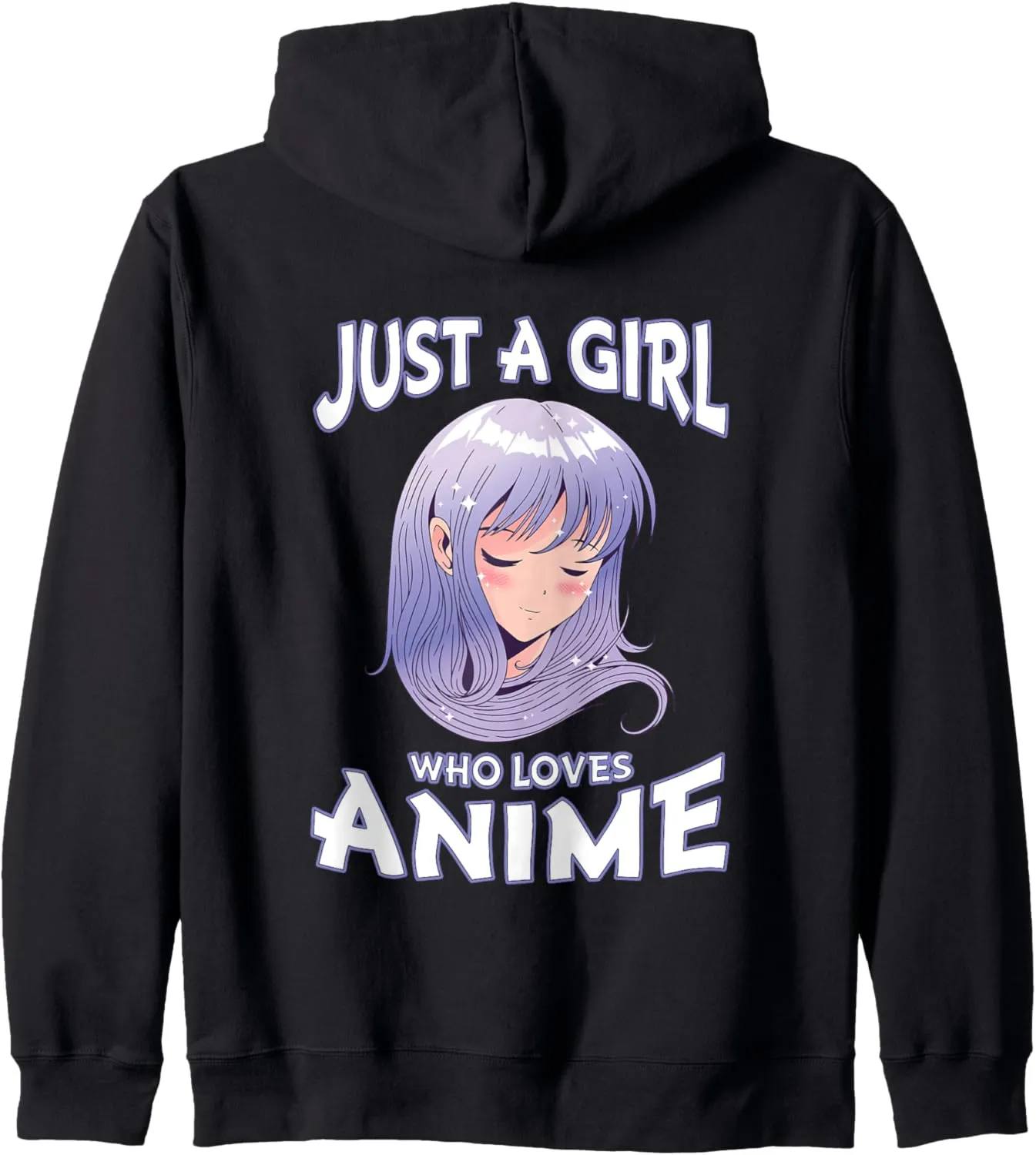 Just A Girl Who Loves Anime Teen Girls Anime Merch Zip Hoodie