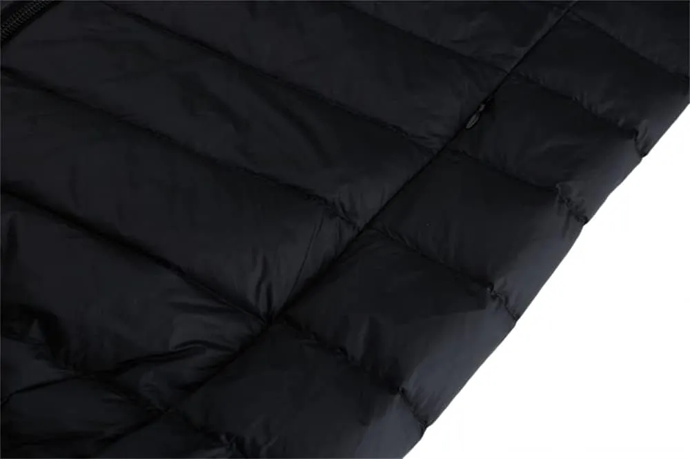 KISSQIQI Men's Winter Insulated Puffer Jackets Heavy Duty Hooded Down Coats Lightweight Water Resistant Down Puffer Jackets