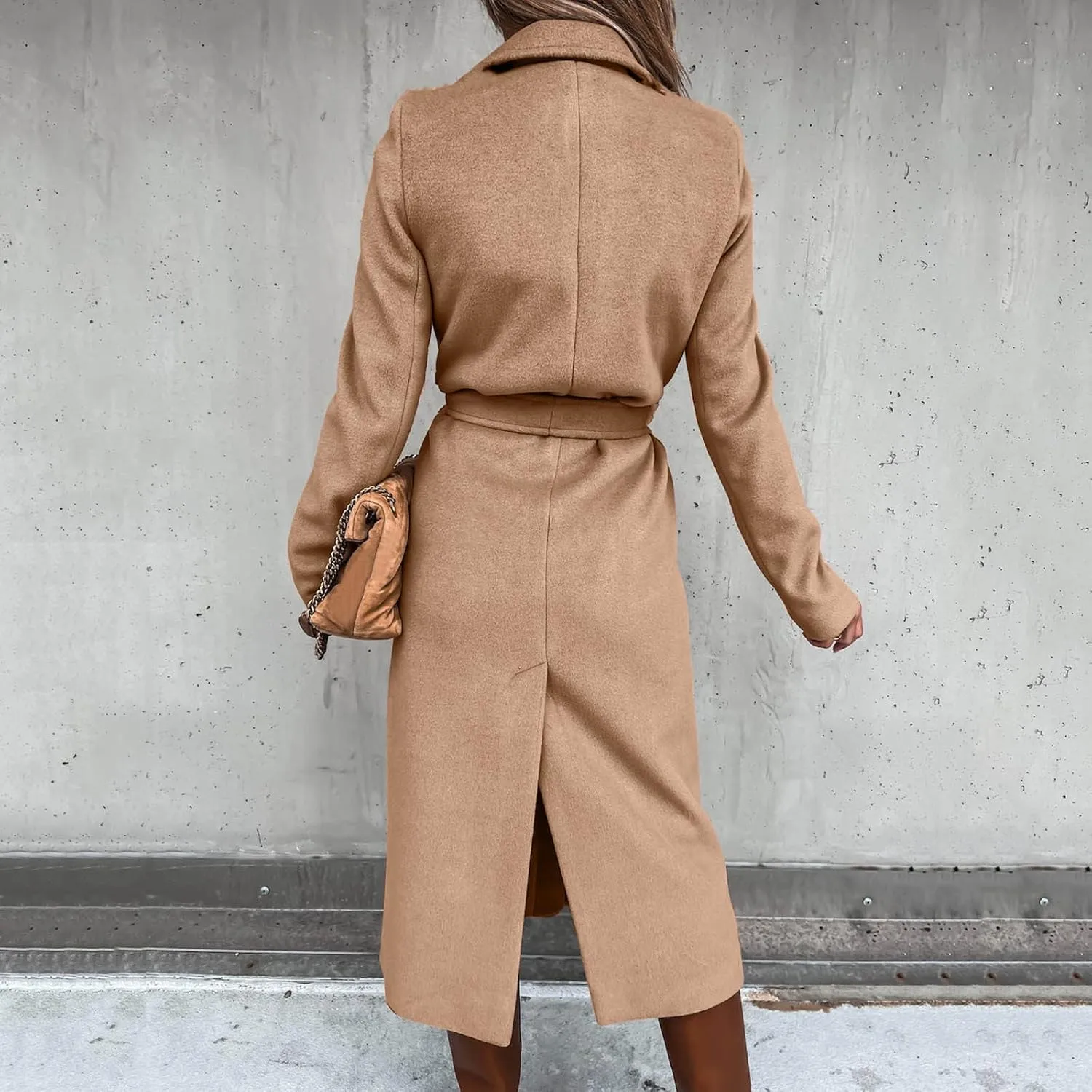 LCMTWX Winter Coats for Women Winter Office Sleeveless Button Woolen Jacket Coat Long Coats for Women Dressy Winter Coat