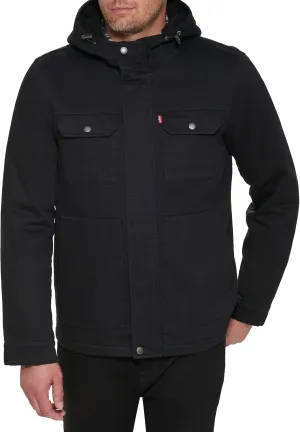 Levi's Men's Legacy Washed Cotton Hooded Military Jacket