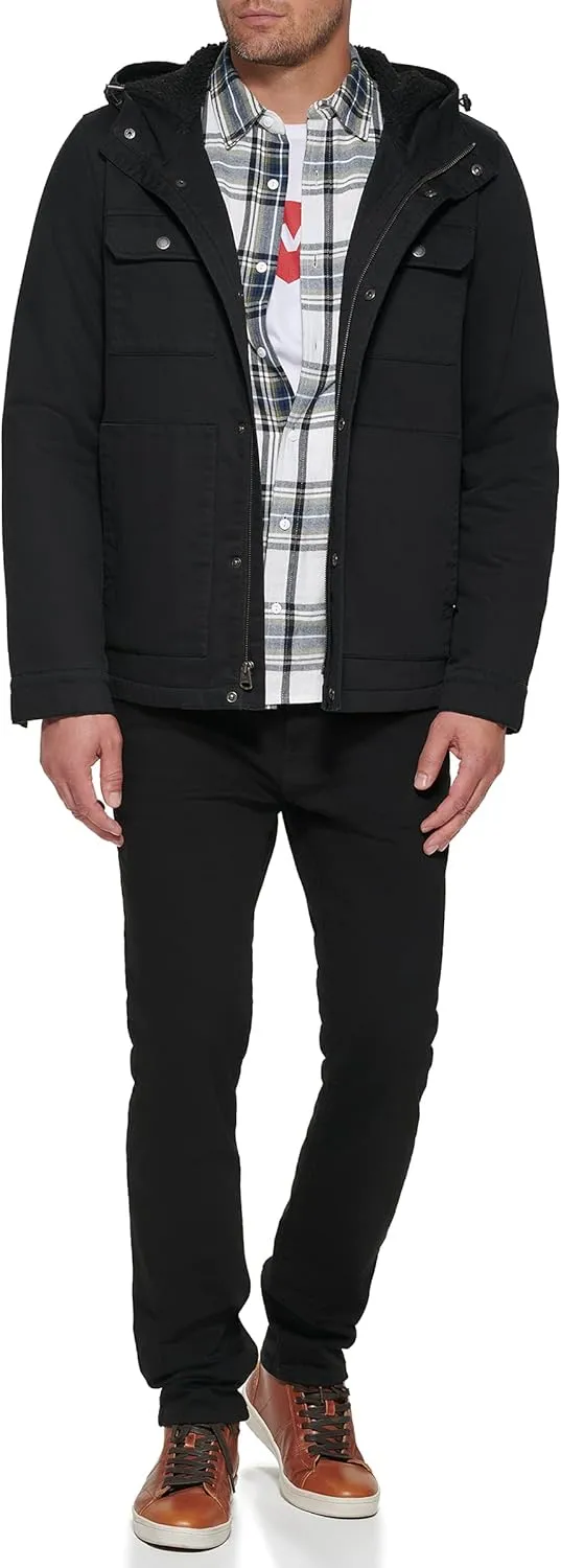 Levi's Men's Legacy Washed Cotton Hooded Military Jacket