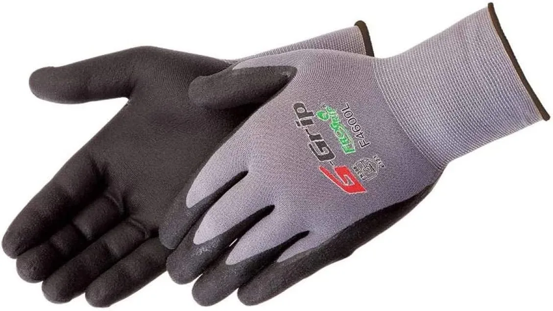 Liberty Glove & Safety G-Grip Nitrile Micro-Foam Palm Coated Seamless Knit Work Gloves with 13-Gauge Gray Nylon Shell (2 Dozen) (Extra Large)