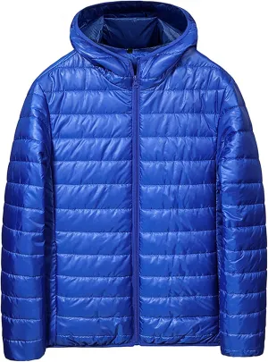 Lightweight for Men Puffer Jacket Winter Warm Light Insulated Puffer Short Coats Plus Size Quilted Winter Down Coat