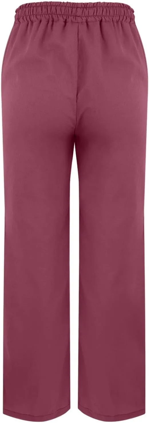 Linen Pants for Women 2025 Summer High Waist Elastic Straight Leg Lounge Pant Casual Loose Split Cuff Beach Trousers