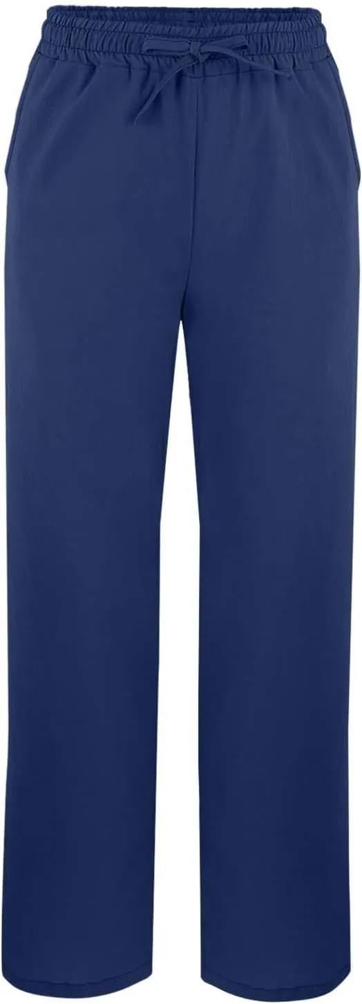 Linen Pants for Women 2025 Summer High Waist Elastic Straight Leg Lounge Pant Casual Loose Split Cuff Beach Trousers
