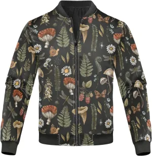 linqin Amanita Mushroom Fern Lightweight Jacket Mens Jackets Windbreakers Light Rain Coats For Men Stylish