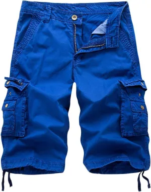 Litteking Men's Camo Cargo Shorts Casual Cotton Twill Camouflage Shorts with Multi-Pockets Outdoor Wear Pnats