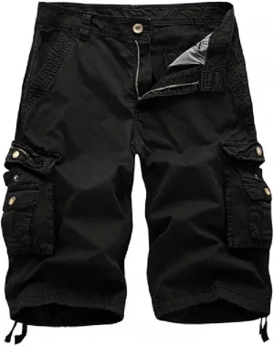 Litteking Men's Camo Cargo Shorts Casual Cotton Twill Camouflage Shorts with Multi-Pockets Outdoor Wear Pnats