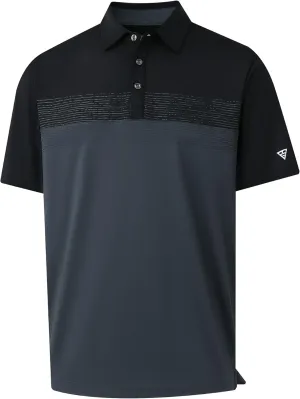 M MAELREG Golf Shirts for Men Dry Fit Performance Chest Print Color Block Moisture Wicking Casual Short Sleeve Polo Shirts
