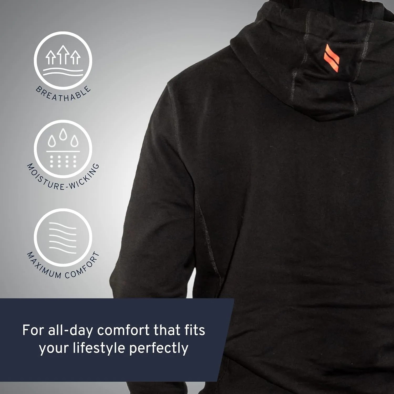 Marwin Sports Dodge Hellcat Official Licensed Product Men Performance French Terry Pullover Hoodie Sweatshirt