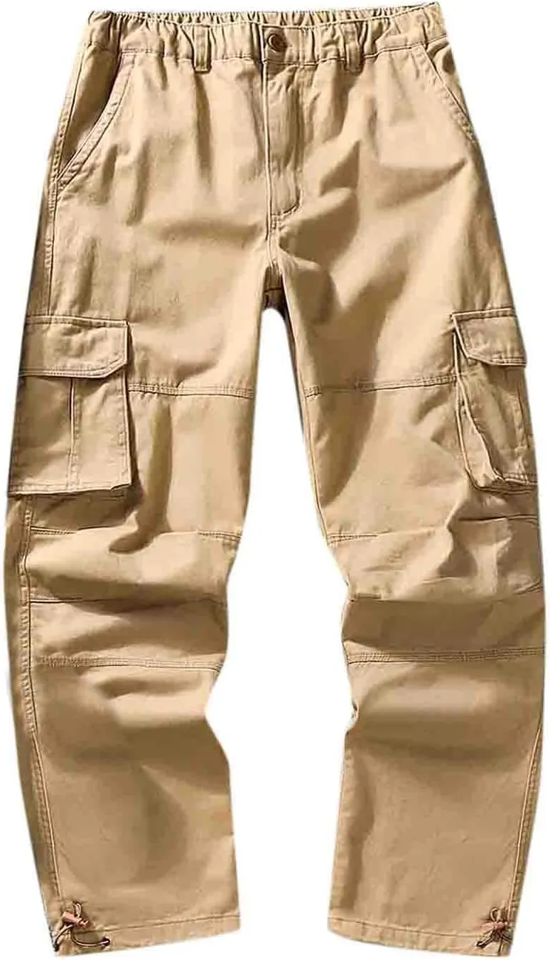 Men Cargo Work Pants Men Casual Fashion Multi Pocket Zipper Buckle Male Cargo Pants Pantalones para Construccion Hombre
