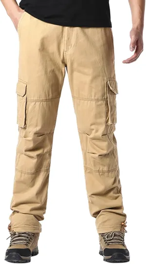 Men Cargo Work Pants Men Casual Fashion Multi Pocket Zipper Buckle Male Cargo Pants Pantalones para Construccion Hombre