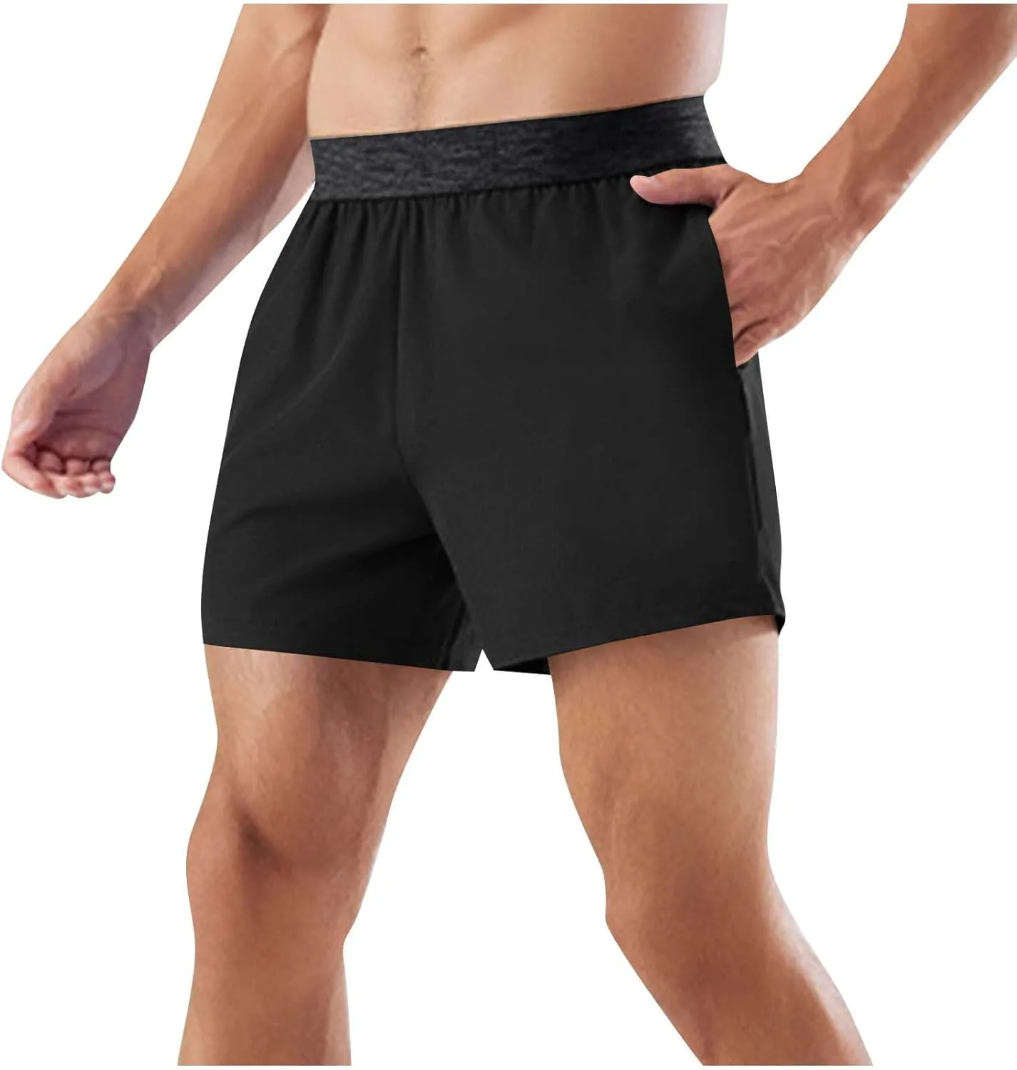 Men's Athletic Running Shorts Lightweight Quick Dry Gym Workout Shorts Outdoor Sports Shorts with Pockets