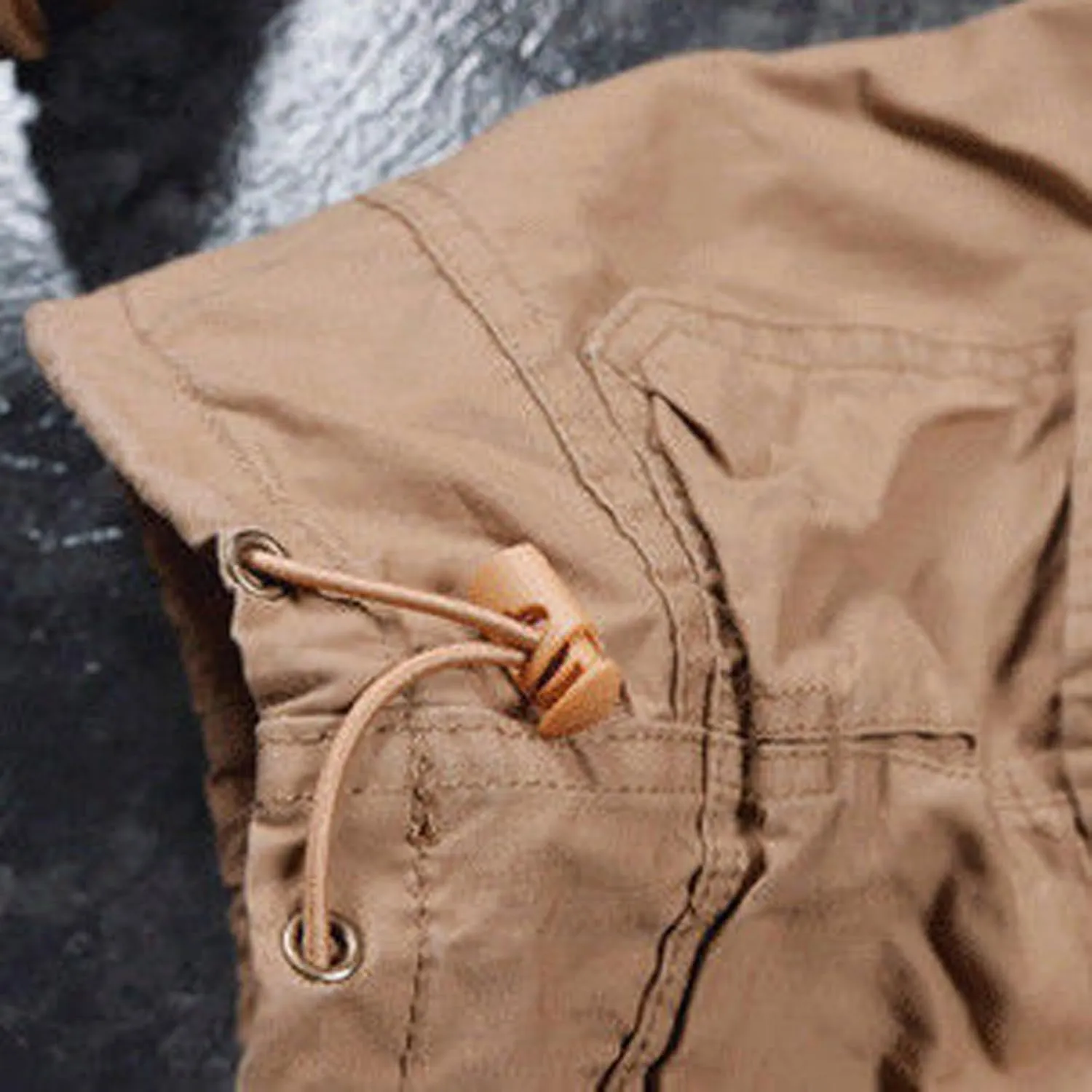Men's Beach Hiking Cargo Shorts Lightweight Elastic High Waist Multi-Pocket Short Pants for Summer Outdoor Athletic
