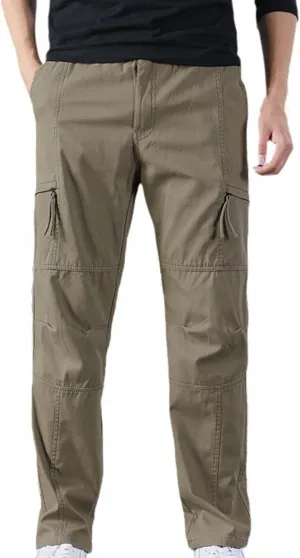 Mens Cargo Pant Men's Casual Waisted Multi Pocket Solid Color Pants Street Bib Pants Men's Bib Pantalones para Trabajar