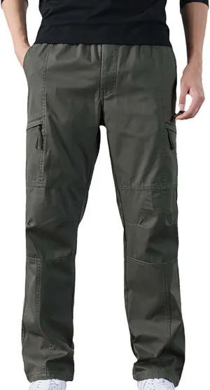 Mens Cargo Pant Men's Casual Waisted Multi Pocket Solid Color Pants Street Bib Pants Men's Bib Pantalones para Trabajar