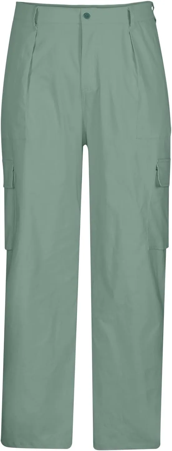 Men's Cargo Pants Casual Stretch Utility Work Button Pants Tapered Baggy Big and Tall Straight Leg Sweatpants
