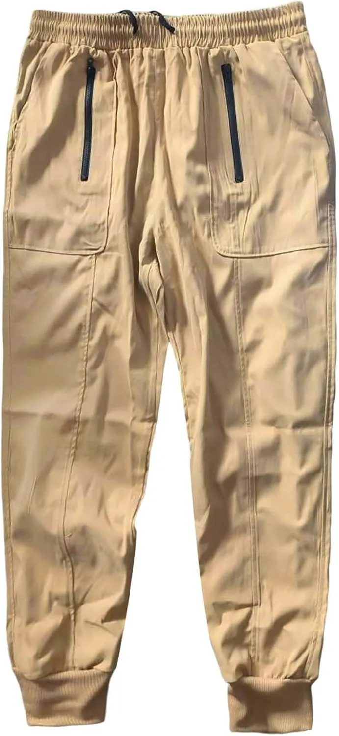 Mens Cargo Pants with Pockets Men's Casual Waisted Multi Pocket Solid Color Pants Men's Pantalones Cargo De Hombre