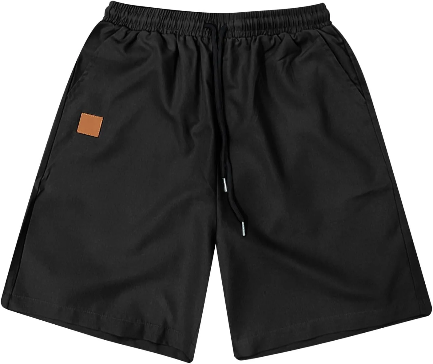 Men's Casual Shorts Drawstring Twill Chino Golf Shorts Elastic Waist Lightweight Summer Beach Stretch Trousers