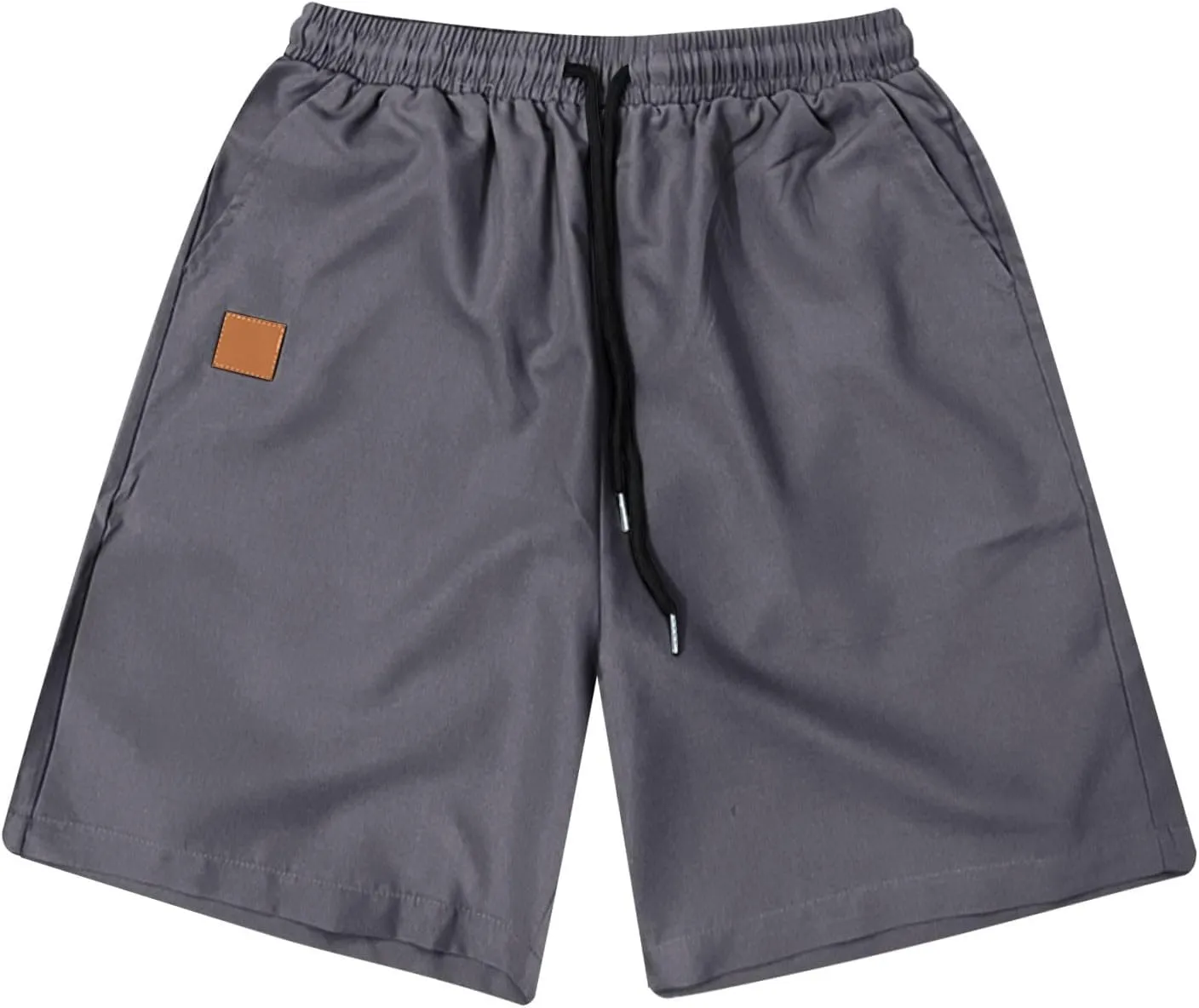 Men's Casual Shorts Drawstring Twill Chino Golf Shorts Elastic Waist Lightweight Summer Beach Stretch Trousers