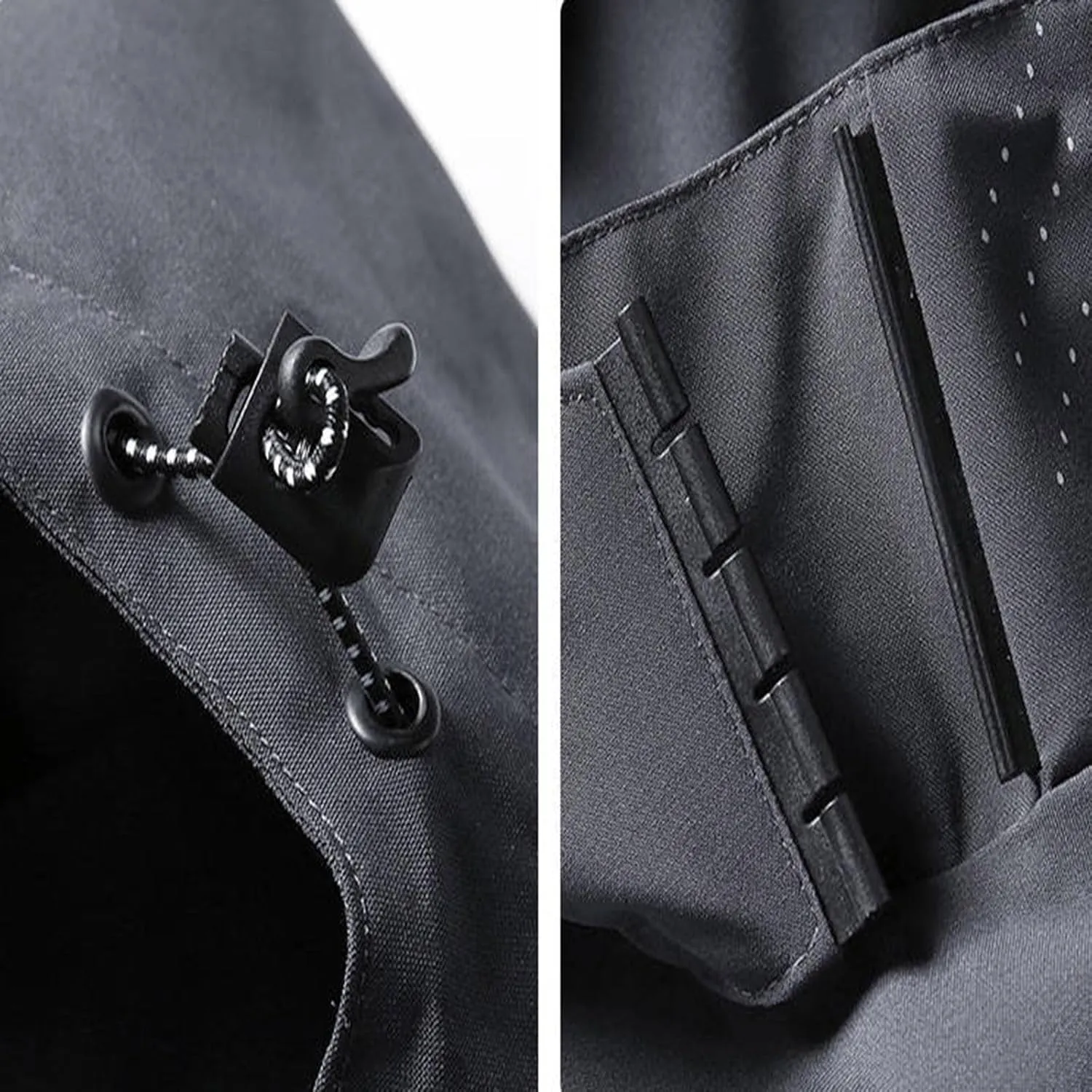 Men's Comfy Lightweight Waterproof Hooded Rain Jacket Outdoor Raincoat Shell Jacket for Hiking Travel Windbreakers