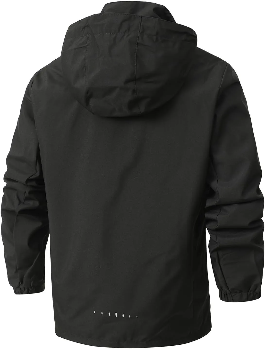 Men's Comfy Lightweight Waterproof Hooded Rain Jacket Outdoor Raincoat Shell Jacket for Hiking Travel Windbreakers