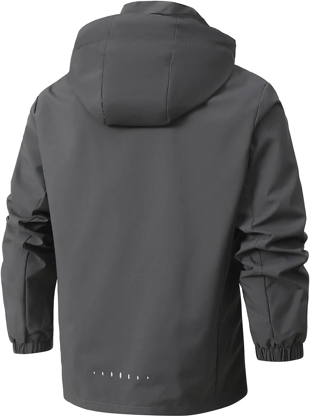 Men's Comfy Lightweight Waterproof Hooded Rain Jacket Outdoor Raincoat Shell Jacket for Hiking Travel Windbreakers