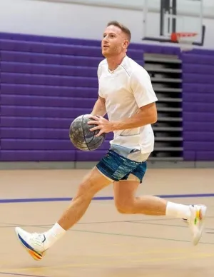 Mens Mesh Running Gym Shorts Quick-Dry with Graphic Print Lightweight Athletic Casual Shorts Pockets