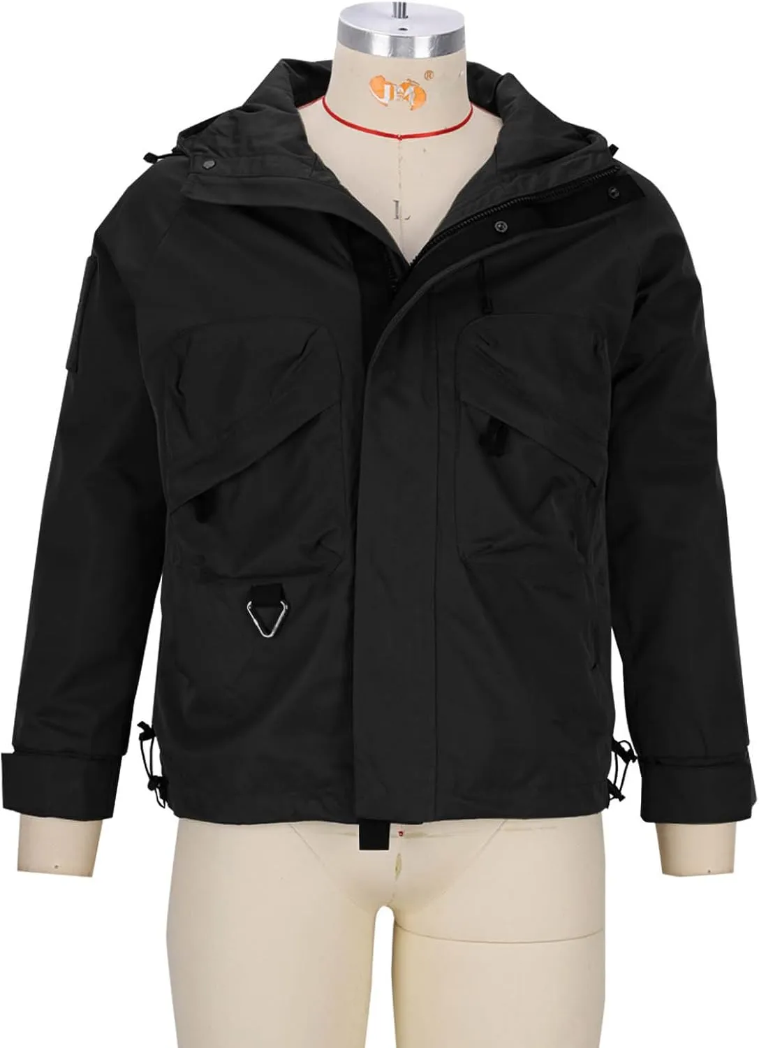 Mens Raincoat Water-Resistant Windbreakers Mountain Sports Jacket Men Winter Outdoor Travel Hooded Jacket Zip Up