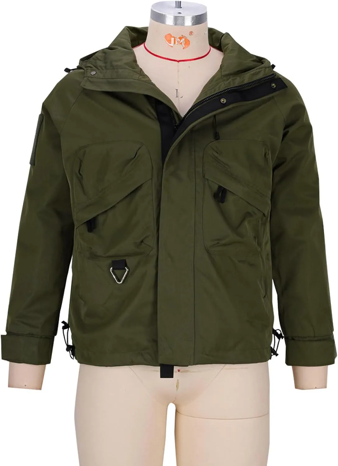 Mens Raincoat Water-Resistant Windbreakers Mountain Sports Jacket Men Winter Outdoor Travel Hooded Jacket Zip Up