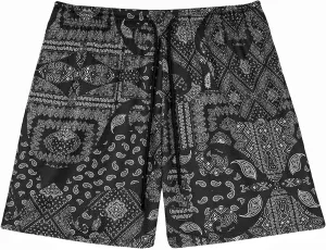 Mens Running Quick-Dry Gym Shorts with Paisley Design Lightweight Athletic Casual Shorts,Pockets for Outdoor