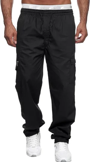 Men's Stretch Cargo Pants, Hiking Multi-Pocket Tactical Work Slim Fit Cargo Pants for Men Casual Jogging Pants