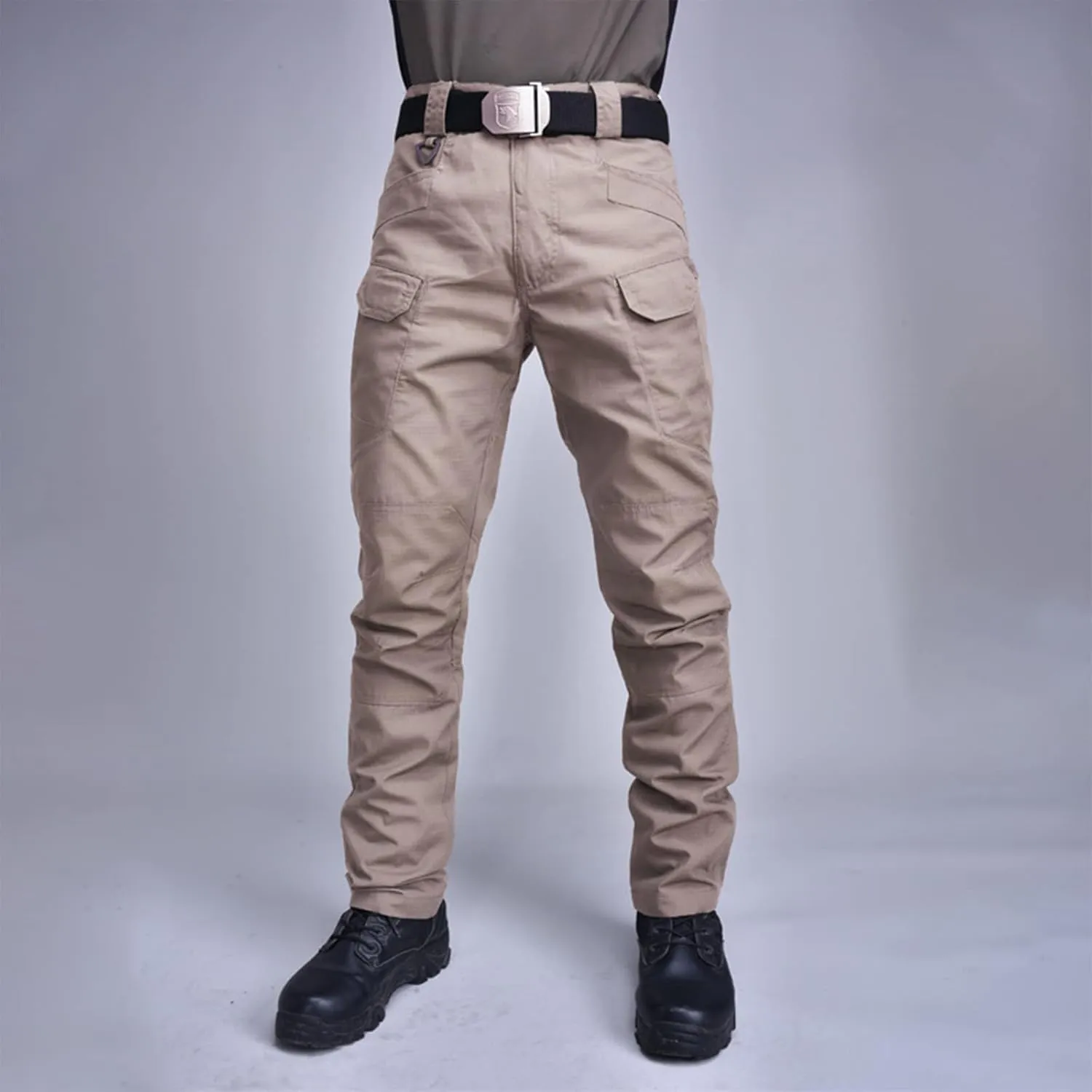 Men's Tactical Pants Water-Resistant Military Cargo Pants Lightweight EDC Pockets Outdoor Hiking Work Pants
