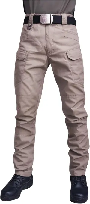 Men's Tactical Pants Water-Resistant Military Cargo Pants Lightweight EDC Pockets Outdoor Hiking Work Pants