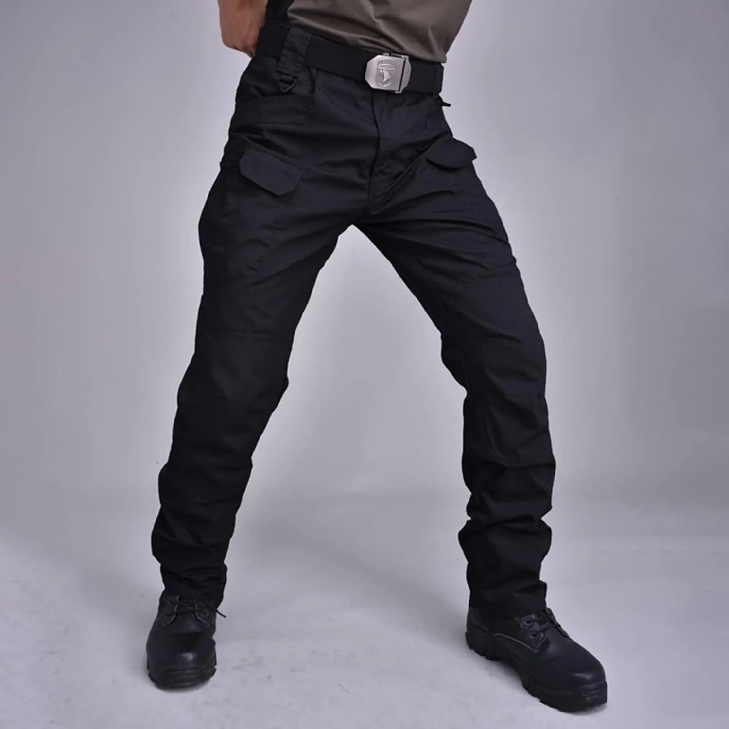 Men's Tactical Pants Water-Resistant Military Cargo Pants Lightweight EDC Pockets Outdoor Hiking Work Pants