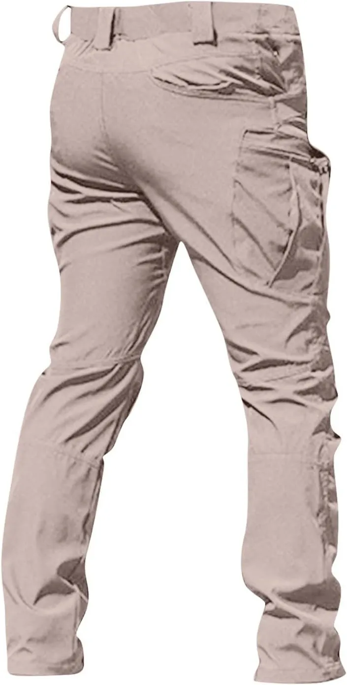 Men's Tactical Pants Water-Resistant Military Cargo Pants Lightweight EDC Pockets Outdoor Hiking Work Pants