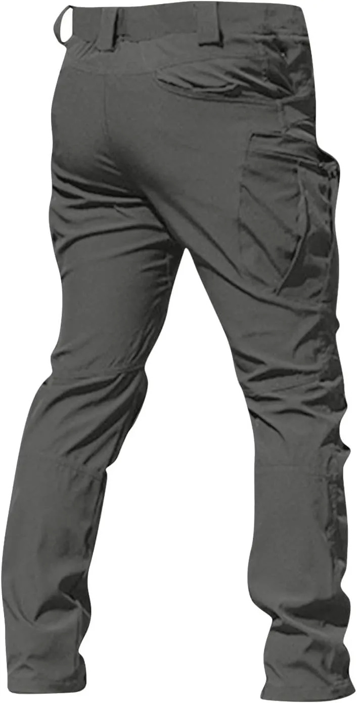 Men's Tactical Pants Water-Resistant Military Cargo Pants Lightweight EDC Pockets Outdoor Hiking Work Pants
