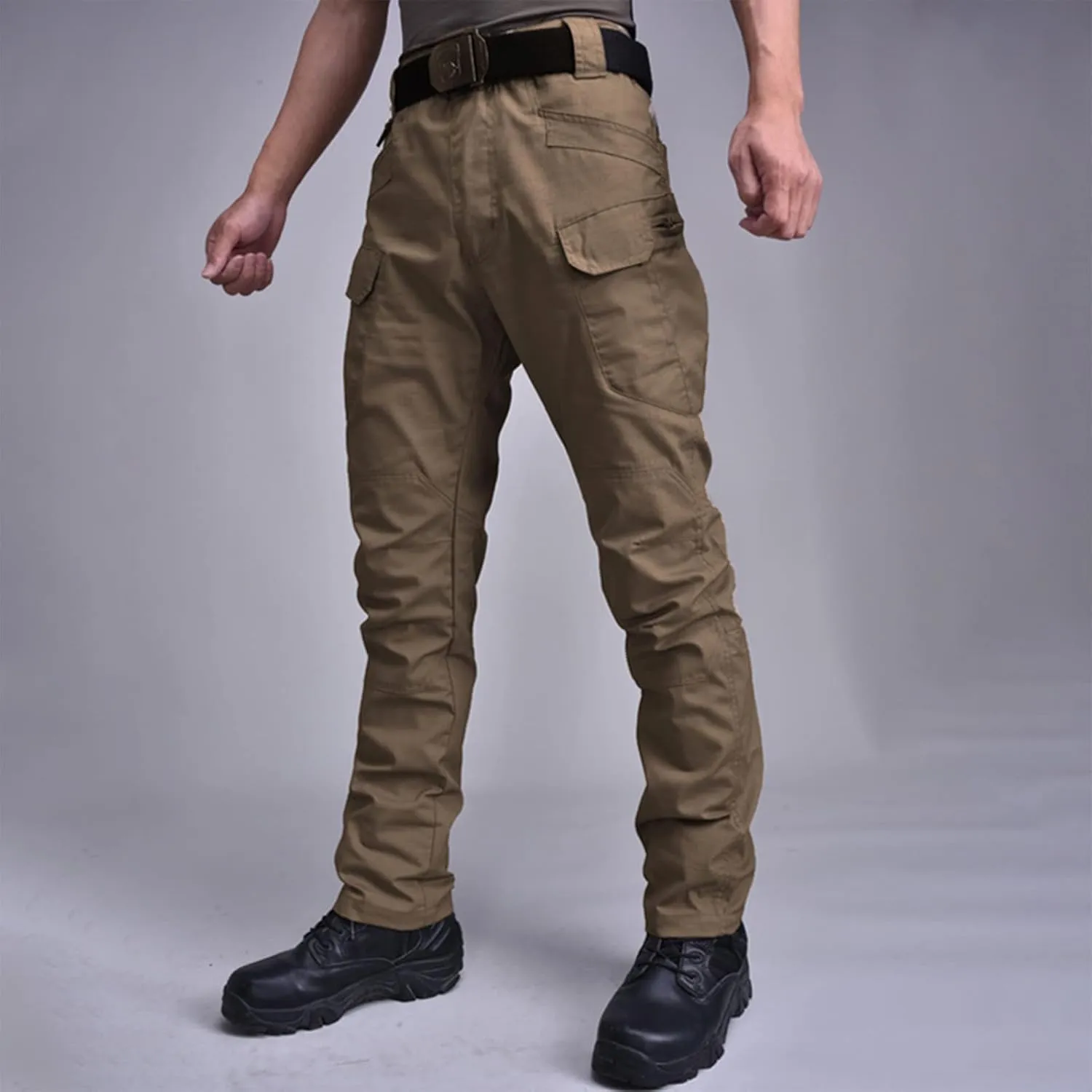 Men's Tactical Pants Water-Resistant Military Cargo Pants Lightweight EDC Pockets Outdoor Hiking Work Pants