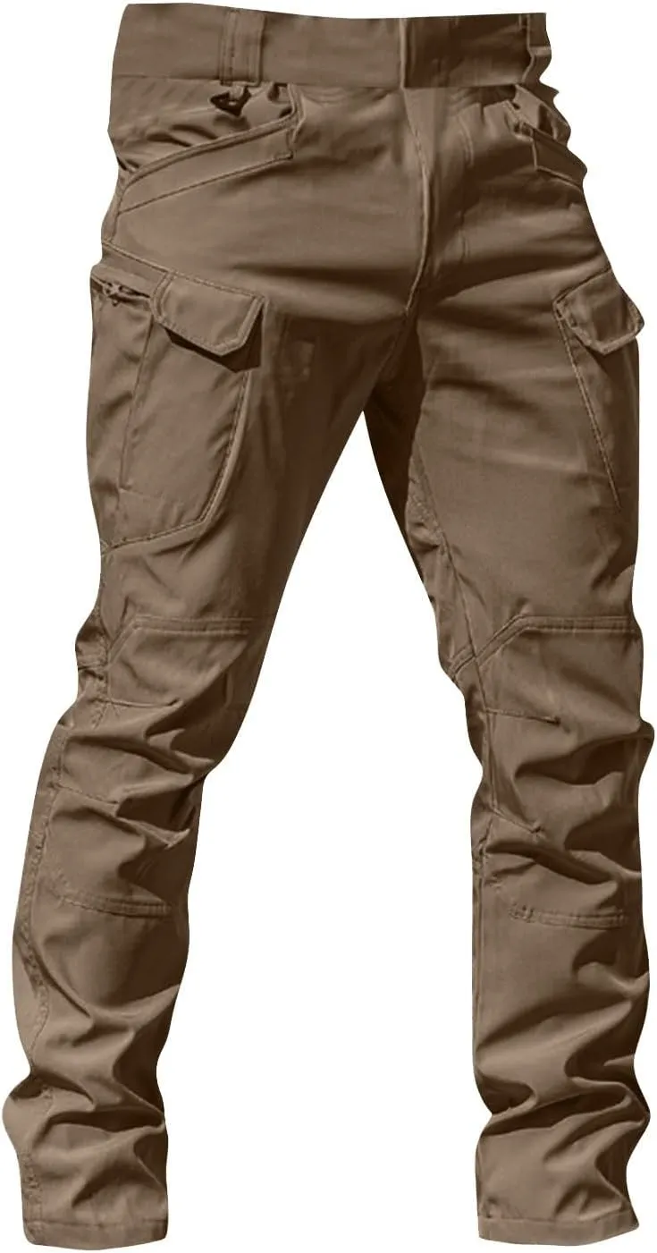 Men's Tactical Pants Water-Resistant Military Cargo Pants Lightweight EDC Pockets Outdoor Hiking Work Pants