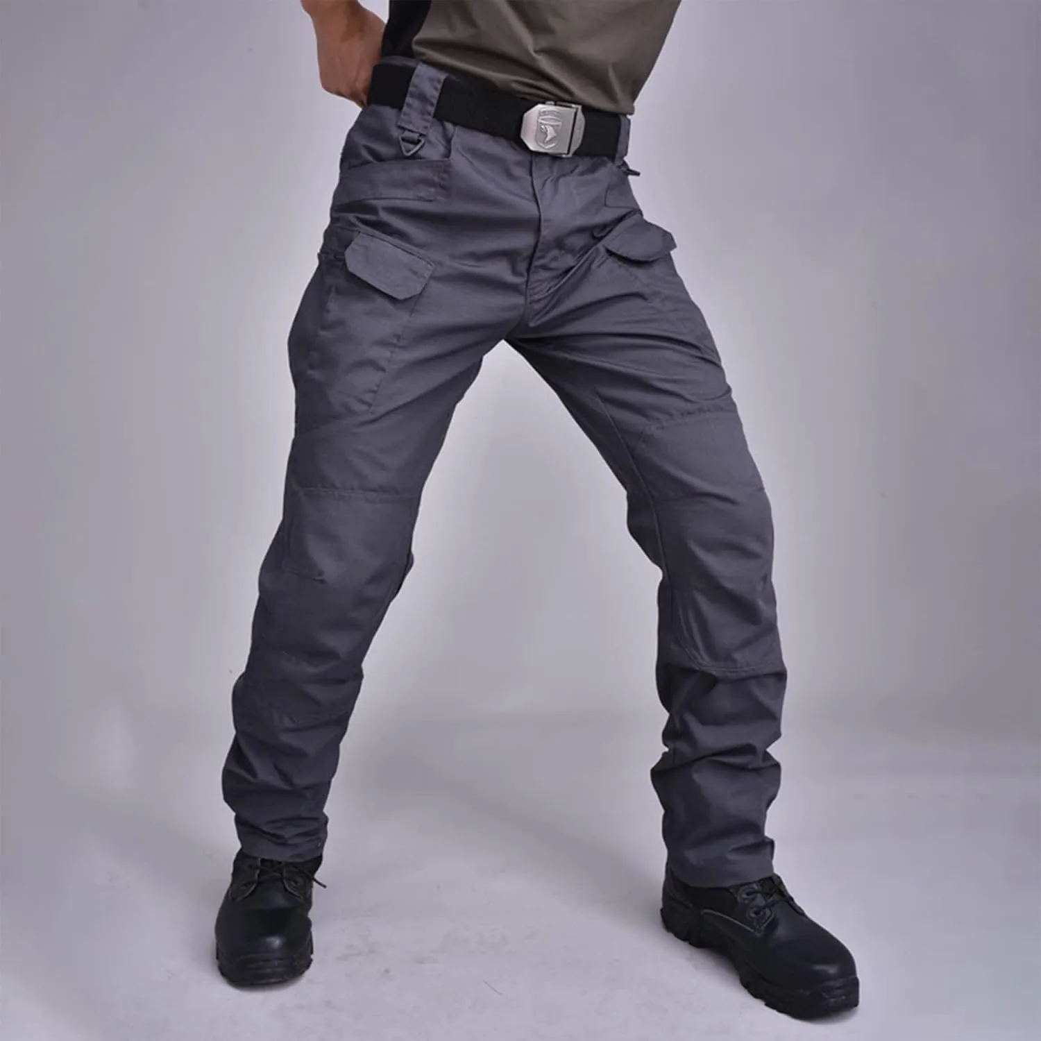 Men's Tactical Pants Water-Resistant Military Cargo Pants Lightweight EDC Pockets Outdoor Hiking Work Pants