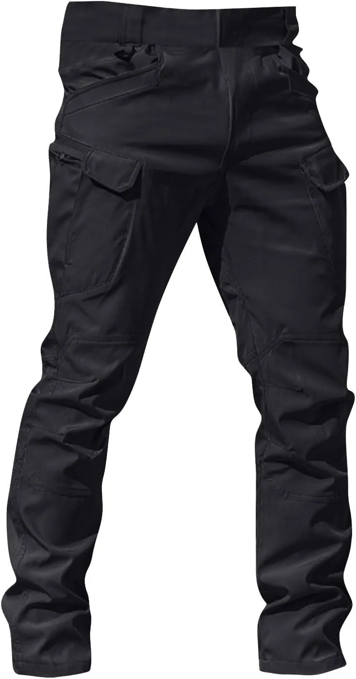 Men's Tactical Pants Water-Resistant Military Cargo Pants Lightweight EDC Pockets Outdoor Hiking Work Pants