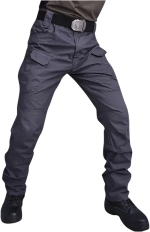 Men's Tactical Pants Water-Resistant Military Cargo Pants Lightweight EDC Pockets Outdoor Hiking Work Pants