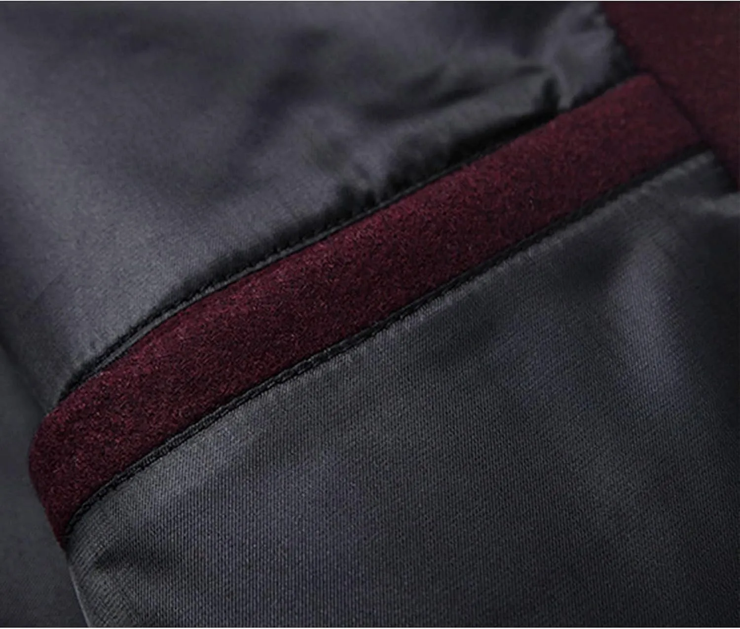 Men's Trench Coat Wool Blend Slim Fit Top Coat Single Breasted Business Overcoat Peacoat Men's