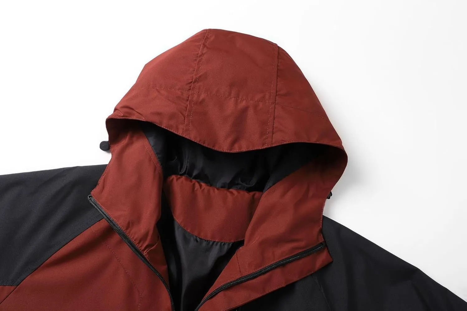 Mens Waterproof Windbreaker Rain Coat Warm Light Casual Jacket Full Zip Up with Zipper Pockets for Fishing Camping Climping